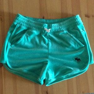 Abercrombie Kids Girls Velour Blue Shorts